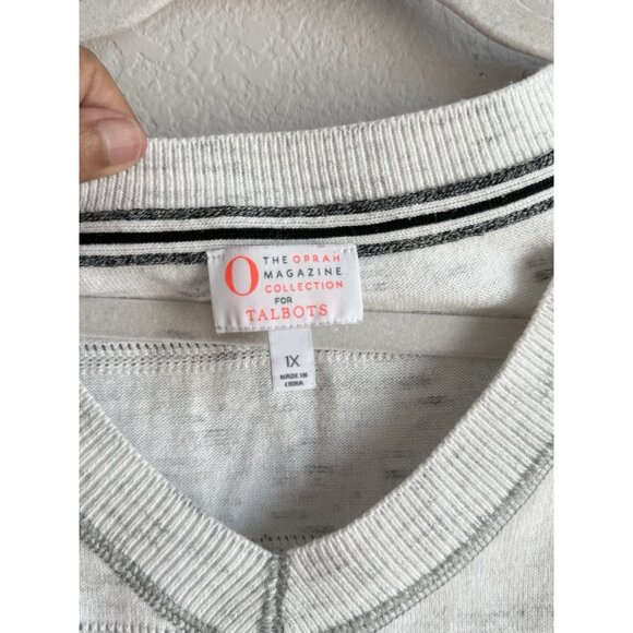 The Oprah Magazine Collection Talbots Woman Sweater VNeck Long Sleeve Gray Sz 1X - Picture 7 of 11